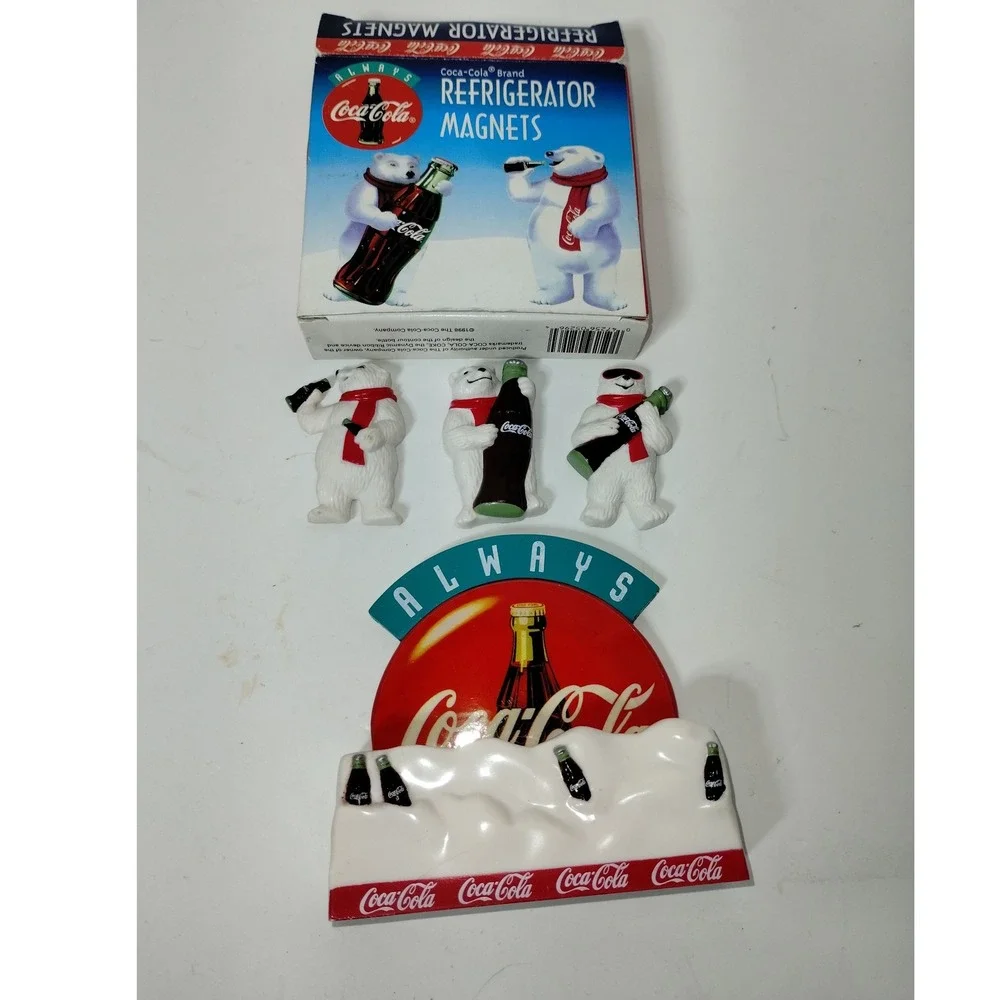 Coca-Cola Polar Bear Magnet‎ Set Always Fridge Magnets Coke Collectible